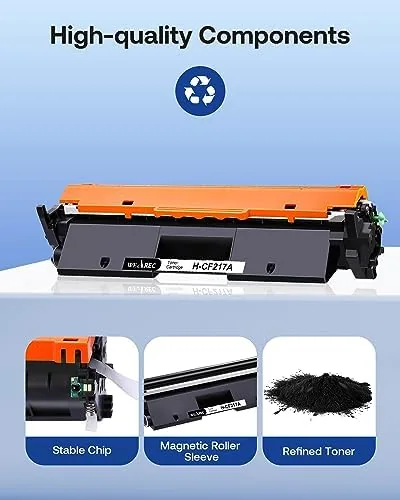 Another view of the WEAREC Compatible Toner Cartridge Replacement for HP 17A CF217A with