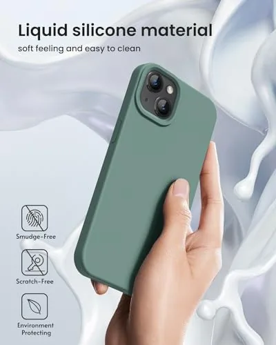 Another view of the for iPhone 15 Case Liquid Silicone Slim Shockproof Protective Cover
