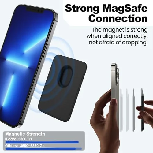 The iLodn Magnetic Wallet Compatible with MagSafe for iPhone 17 16 in real use