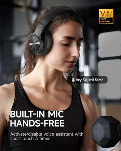 The Picun B8 Wireless Bluetooth Headphones, 120H Playtime, 3EQ Modes, Black in real use