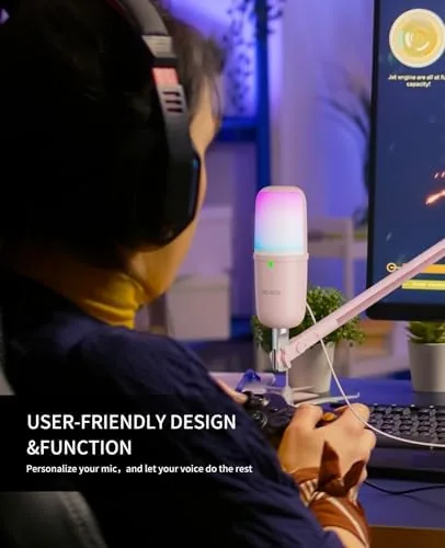 Testing the RGB USB Microphone, Pink Gaming Mic for PC, PS5, Laptop over two weeks