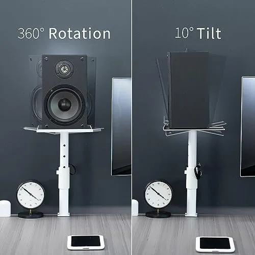 Another view of the VIVO Clamp-on Speaker Stand Desk Mount Set, 10 x 9
