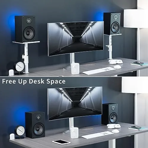 The VIVO Clamp-on Speaker Stand Desk Mount Set, 10 x 9 compared in context