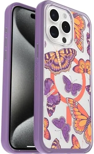 The iPhone 15 Pro Max in the Chocolate BAR case on a wooden table beside a notebook