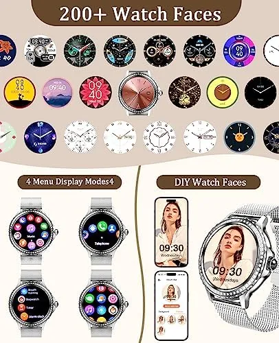 Detail shot of the Smart Watch for Men Women(Answer/Make Call), Bluetooth Smartwatches for iPhone features