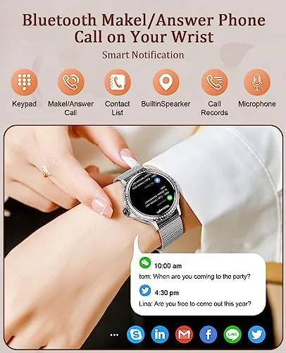 The Smart Watch for Men Women(Answer/Make Call), Bluetooth Smartwatches for iPhone compared in context