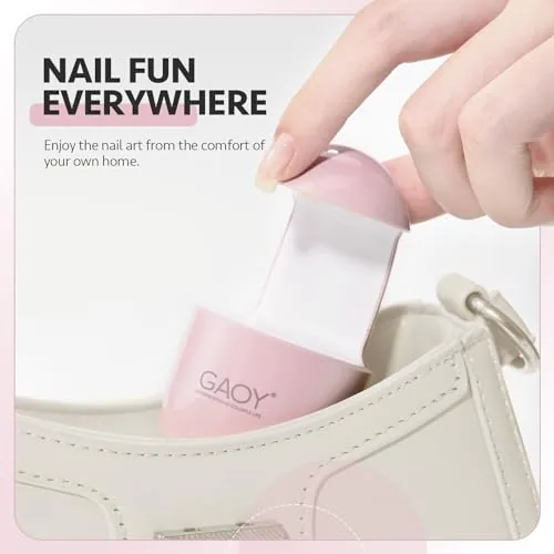 The GAOY Mini UV Light for Gel Nails, Small LED Nail in real use