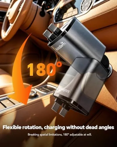 The 84W Retractable Car Charger,Car Phone Charger USB C Fast Charge compared in context