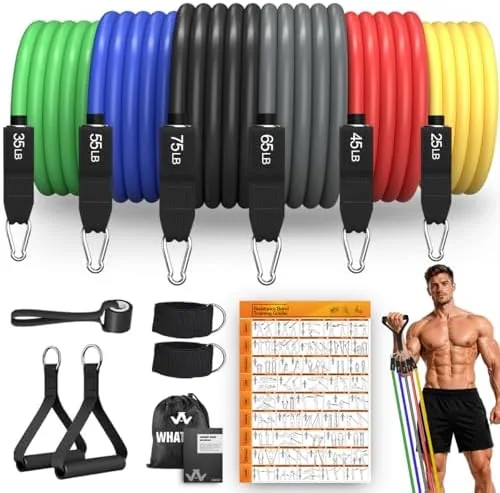 Testing the WHATAFIT Resistance Bands, 5 Level Exercise Bands with Handles for over two weeks