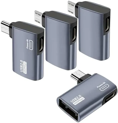 AreMe 4 Pack 90 Degree OTG Cable Adapter for Fire TV Stick 4K, Grey Review: Tested and Rated