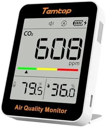 Temtop CO2 Monitor Indoor air Quality Monitor Portable CO2 Meter, CO2, Temperature, Humidity Home Review: Tested and Rated
