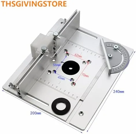 Close look at the Router Table Insert Plate, 9.4x7.9x0.2 Inch Aluminum Alloy Woodworking Router build quality