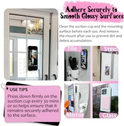 The LvShuLiangPin Anteel Silicone Suction Phone Case Mount, Silicon Adhesive Phone in real use