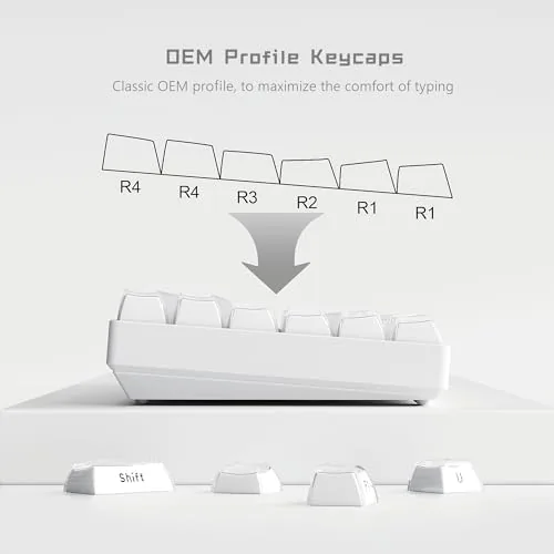 The Womier Keycaps - Lusterfly Jelly Keycaps White 60 65 75 in real use
