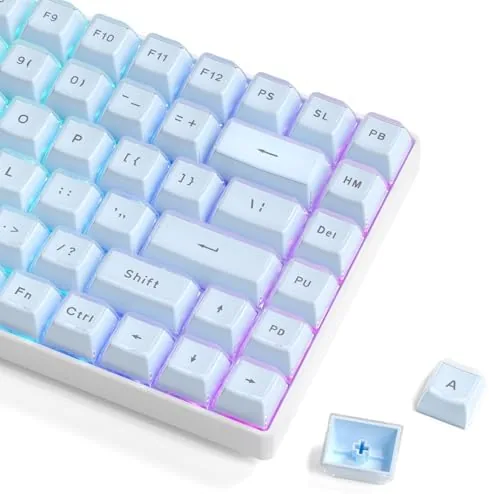 Testing the Womier Keycaps - Lusterfly Jelly Keycaps White 60 65 75 over two weeks