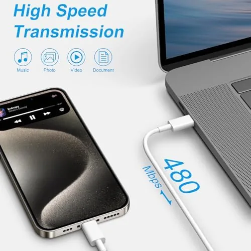 The charger block beside an iPad charging over USB-C
