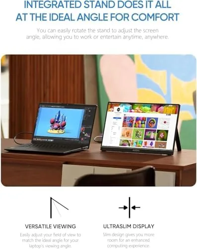 The ARZOPA Portable Monitor 15.6'' FHD 1080P - Ultra-Slim Portable Laptop compared in context