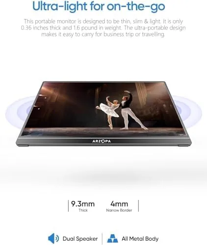 Testing the ARZOPA Portable Monitor 15.6'' FHD 1080P - Ultra-Slim Portable Laptop over two weeks