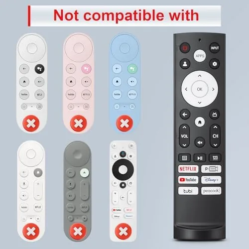 A person speaking into the remote at a normal seating distance from the TV