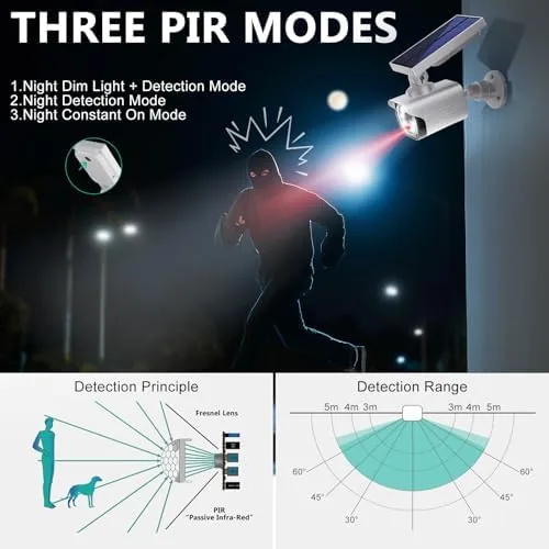 The WALI Solar Powered Fake Camera with Motion Sensor Floodlight, 2 in real use