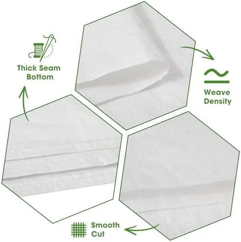 The 300 Pcs White Sand Bags with Ties 16 x 26 compared in context