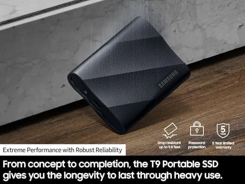 The SAMSUNG T9 Portable SSD 4TB, USB 3.2 Gen 2x2 External compared in context