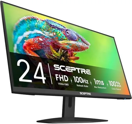 Sceptre Prime 24-inch Gaming Monitor 100Hz 1ms DisplayPort HDMI x2 100% sRGB AMD FreeSync Review: Tested and Rated