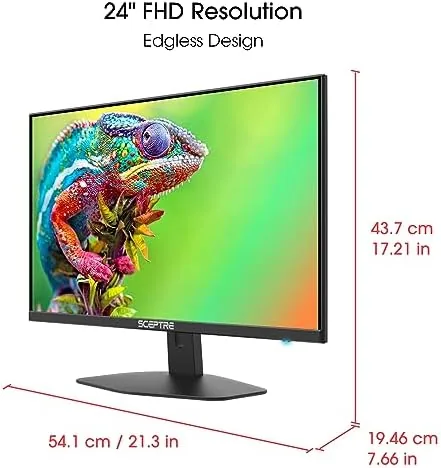Another view of the Sceptre Prime 24-inch Gaming Monitor 100Hz 1ms DisplayPort HDMI x2