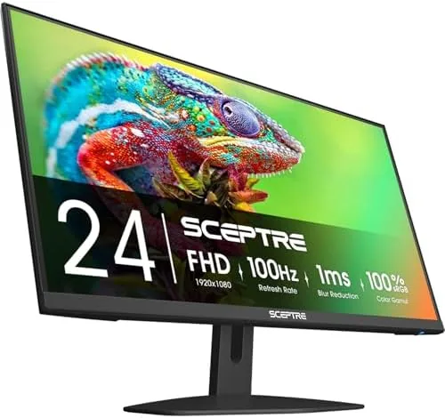 The Sceptre Prime 24-inch Gaming Monitor 100Hz 1ms DisplayPort HDMI x2 compared in context
