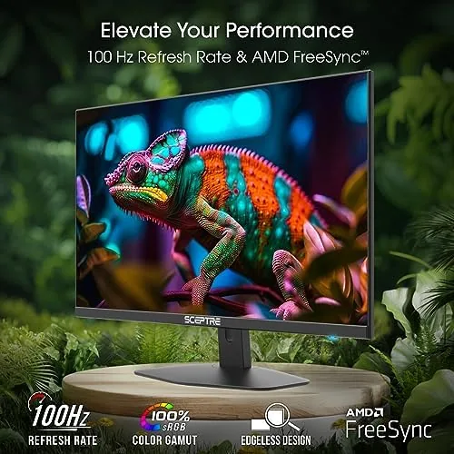 The back panel showing the DisplayPort and HDMI connections