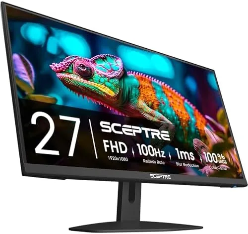 The monitor in a bright office setup during a daytime work session