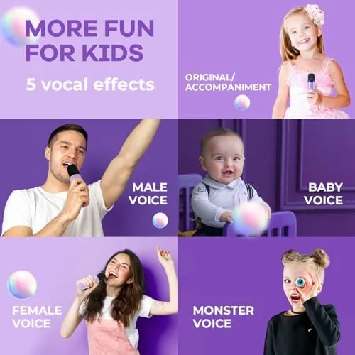 Another view of the YLL Karaoke Machine for Kids, Birthday Gifts for Girls Ages
