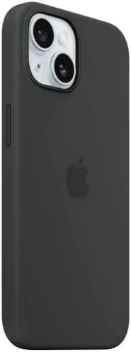Another view of the Apple iPhone 15 Silicone Case with MagSafe - Winter Blue