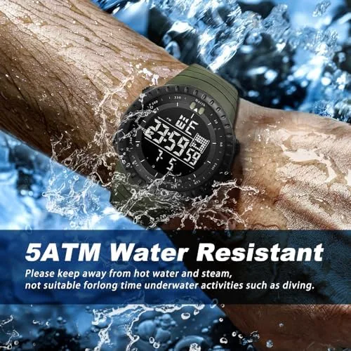 Close look at the KXAITO Men's Watches Sports Outdoor Waterproof Military Digital Watch Date build quality