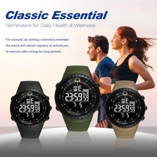 The KXAITO Men's Watches Sports Outdoor Waterproof Military Digital Watch Date compared in context
