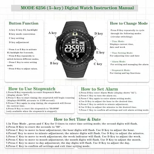 Testing the KXAITO Men's Watches Sports Outdoor Waterproof Military Digital Watch Date over two weeks