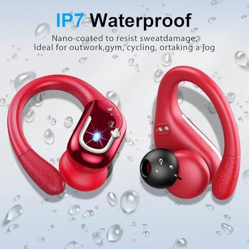 Another view of the Wireless Earbud, 75Hrs Bluetooth 5.4 Headphones IP7 Waterproof for Sport