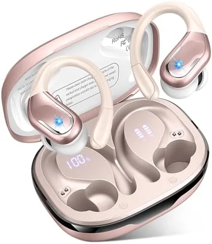Overview of the Wireless Earbud, 75H Bluetooth 5.4 Headphones Sport IP7 Waterproof, Running