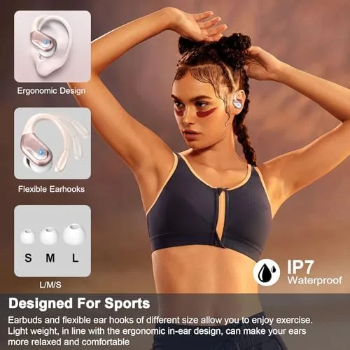 The Wireless Earbud, 75H Bluetooth 5.4 Headphones Sport IP7 Waterproof, Running compared in context
