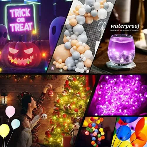 The 50pcs Pink LED Balloon Light, Mini Tiny Light Round Led compared in context