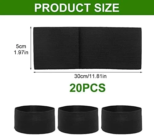 Close look at the Kakalote 20pcs Mourning Arm Band, Elastic Funeral Armband, Running Armband build quality