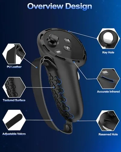 The knuckle strap holding a Quest controller securely against a hand