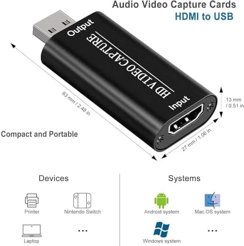 The VIXLW 4K HDMI Video Capture Card, Cam Link Card, HDMI in real use