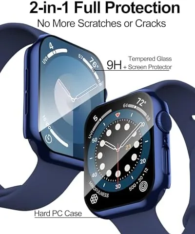 Close look at the Smiling 2 Pack Case Compatible with Apple Watch Series 9 build quality