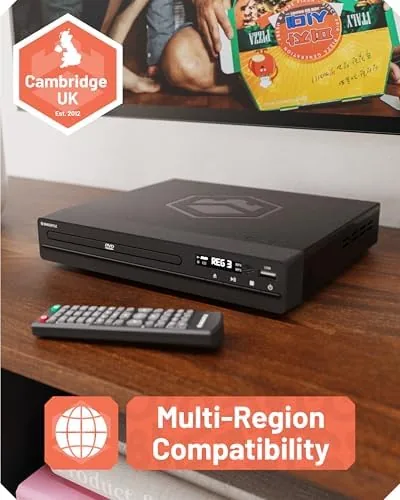 Close look at the Compact DVD Player with Included HDMI | Multi Region Disc build quality