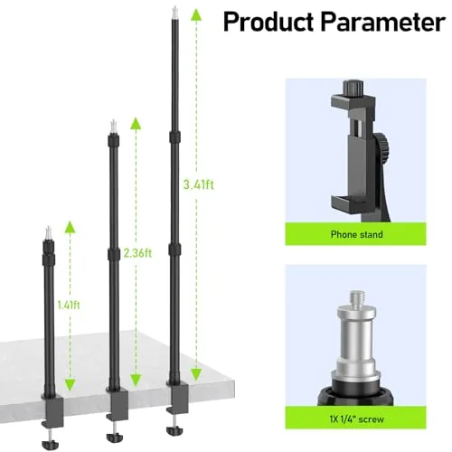 Close look at the 2 Pack Desk Mount with 1/4" & 3/8" Screws, Ball build quality