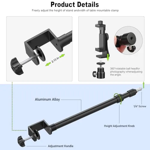 The 2 Pack Desk Mount with 1/4" & 3/8" Screws, Ball in real use
