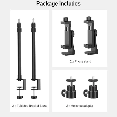 Another view of the 2 Pack Desk Mount with 1/4" & 3/8" Screws, Ball