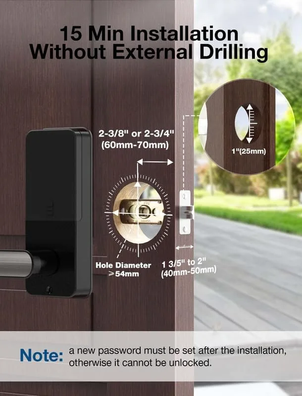 The Smart Door Lock, Keyless Entry Door Lock with Handle | in real use