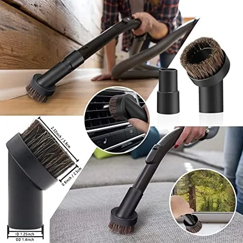 The universal kit next to a brand-specific attachment set and a bare shop vac hose